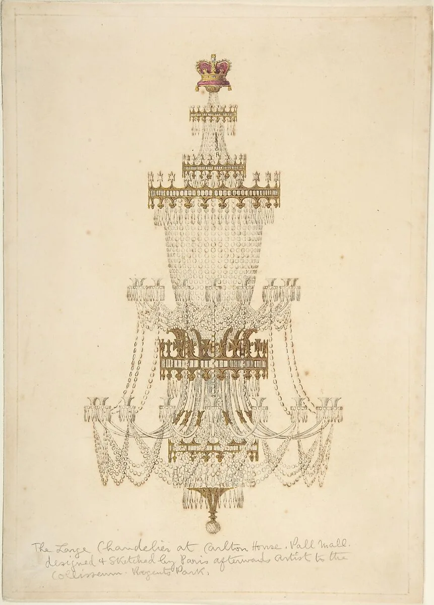 Large Chandelier at Carlton House, Pall Mall — Edmund Thomas Parris