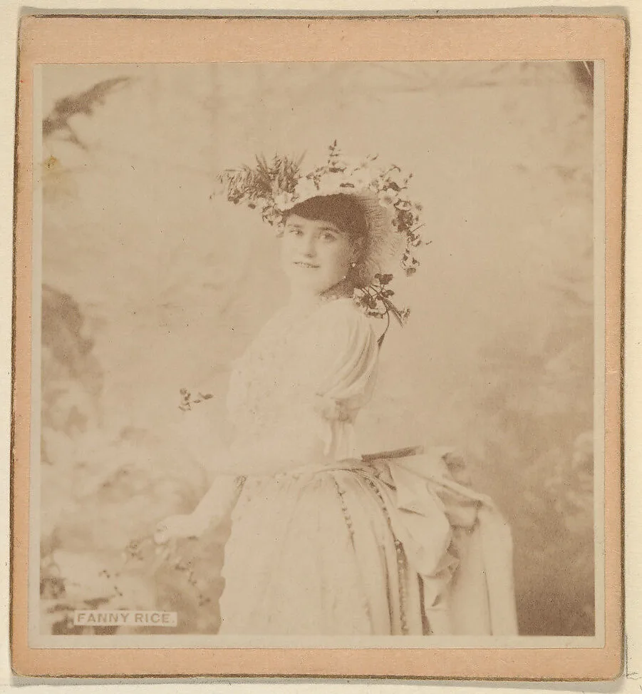 Fanny Rice, from the Actresses series (N246), Type 2, issued by Kinney Brothers to promote Sporting Extra Cigarettes — Kinney Brothers Tobacco Company