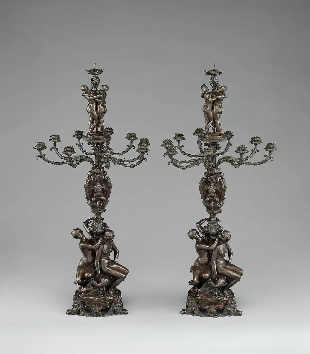 Pair of candelabra — Antoine-Louis Barye