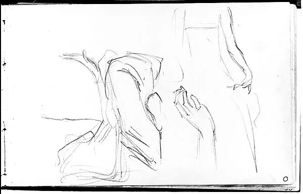 Hand and Body Positions of a Javanese Dancer (from Sketchbook of Javanese Dancers) — John Singer Sargent