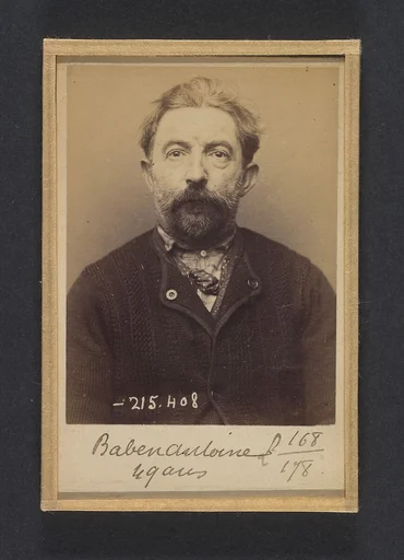 Baben. Hyppolyte, Antoine. 49 ans, né à St Sermain (Aveyron). Serrurier. Anarchiste. 9/3/94.