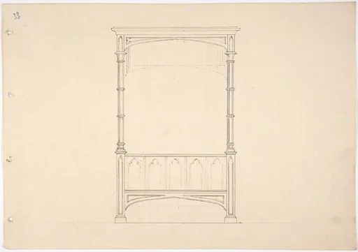 Design for a Gothic Bed