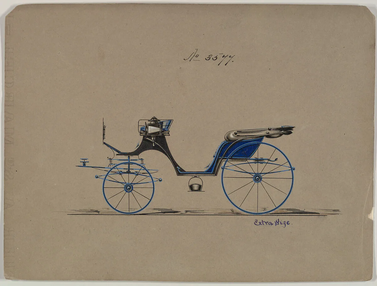 Design for Cabriolet or Victoria, no. 3577 — Brewster & Co.