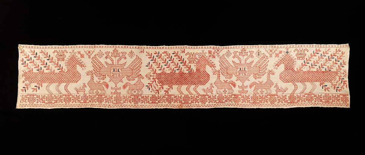 Bed curtain border — Unknown