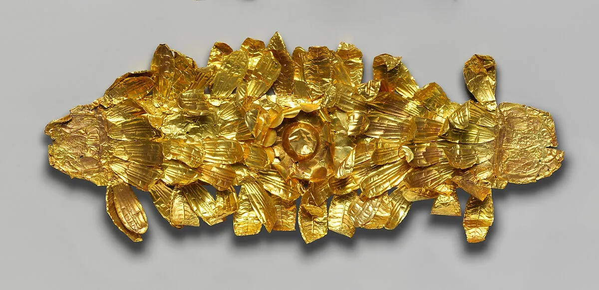 Gold funerary wreath — Unknown