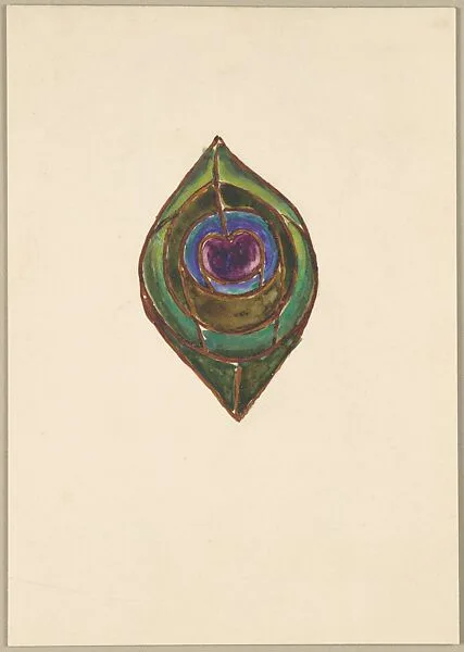 Design for peacock feather — Louis C. Tiffany|Tiffany Studios