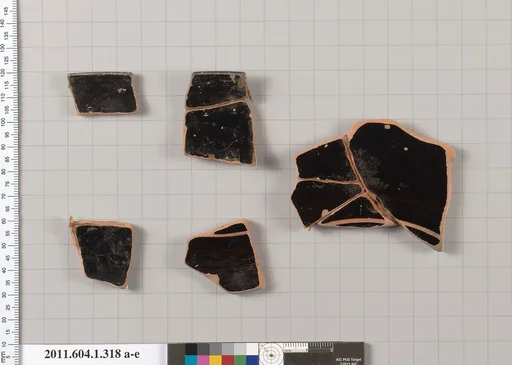 Terracotta fragments of a kylix (drinking cup)