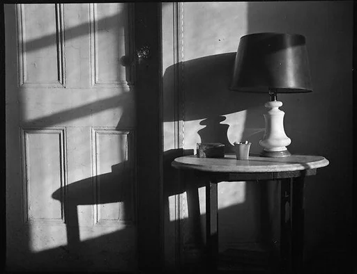 [Lamp on Table in Walker Evans's Apartment, 441 East 92nd Street, New York City]
