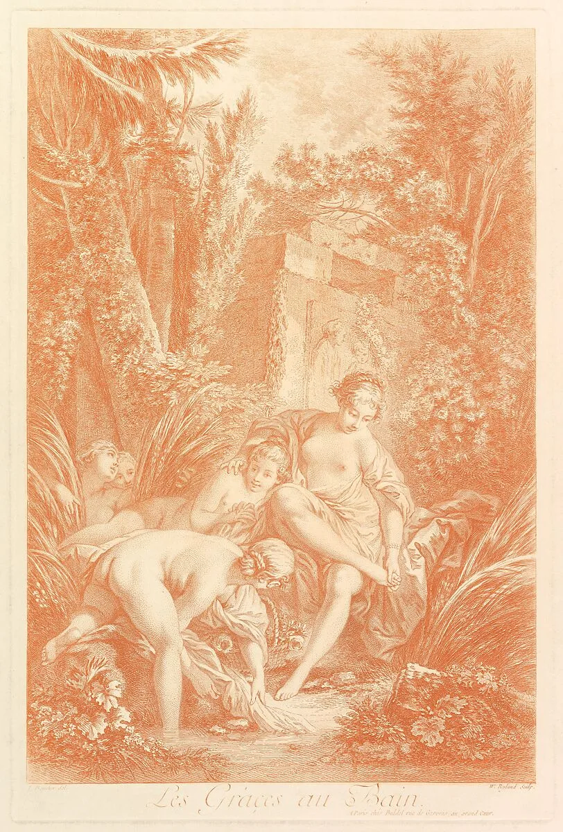 The Grâces au Bain (The Graces at the Bath) — François Boucher|William Wynne Ryland|Buldet