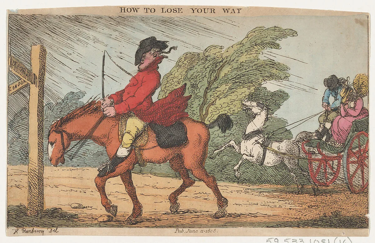 How to Lose Your Way — Thomas Tegg|Thomas Rowlandson|Henry William Bunbury