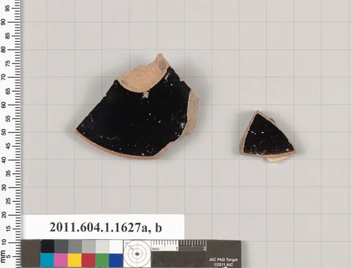 Terracotta fragments of kylikes (drinking cups)