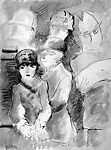 Woman and Four Men — Edouard-Joseph Goerg