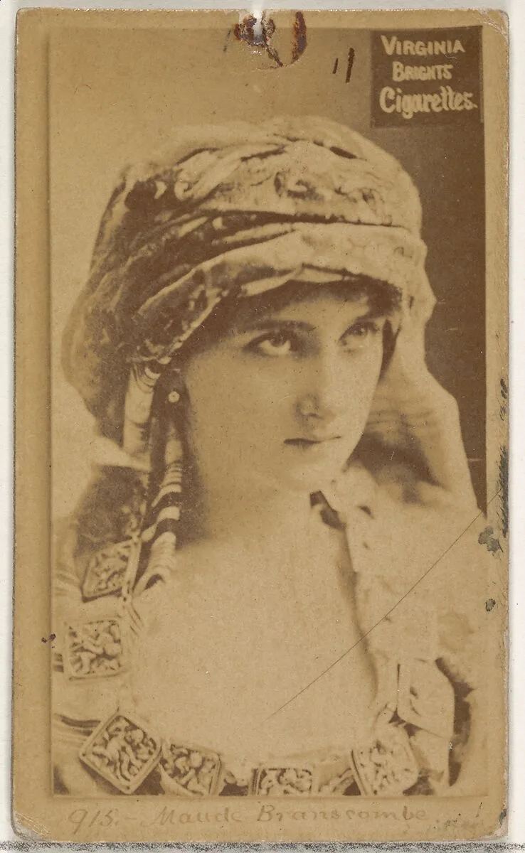 Card 915, Maude Branscombe, from the Actors and Actresses series (N45, Type 2) for Virginia Brights Cigarettes — Allen & Ginter