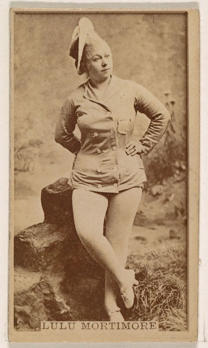 Lulu Mortimore, from the Actresses series (N245) issued by Kinney Brothers to promote Sweet Caporal Cigarettes — Kinney Brothers Tobacco Company