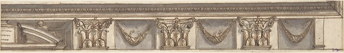 Design for a Cornice — Anonymous, Italian, 19th century