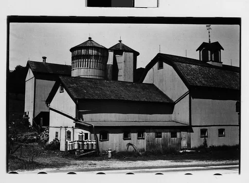 [Two 35mm Film Frames: Farm Buildings, Probably Vicinity Danbury, Connecticut]