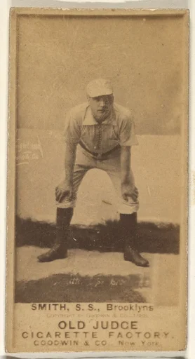 Smith, Shortstop, Brooklyn Bridegrooms, from the Old Judge series (N172) for Old Judge Cigarettes