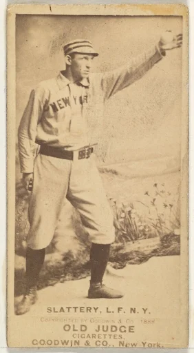Michael J. Slattery, Left Field, New York, from the Old Judge series (N172) for Old Judge Cigarettes