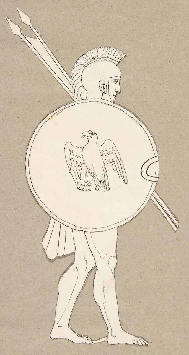 Design for large fireplace white tiles produced in Wedgwood's factory — John Flaxman