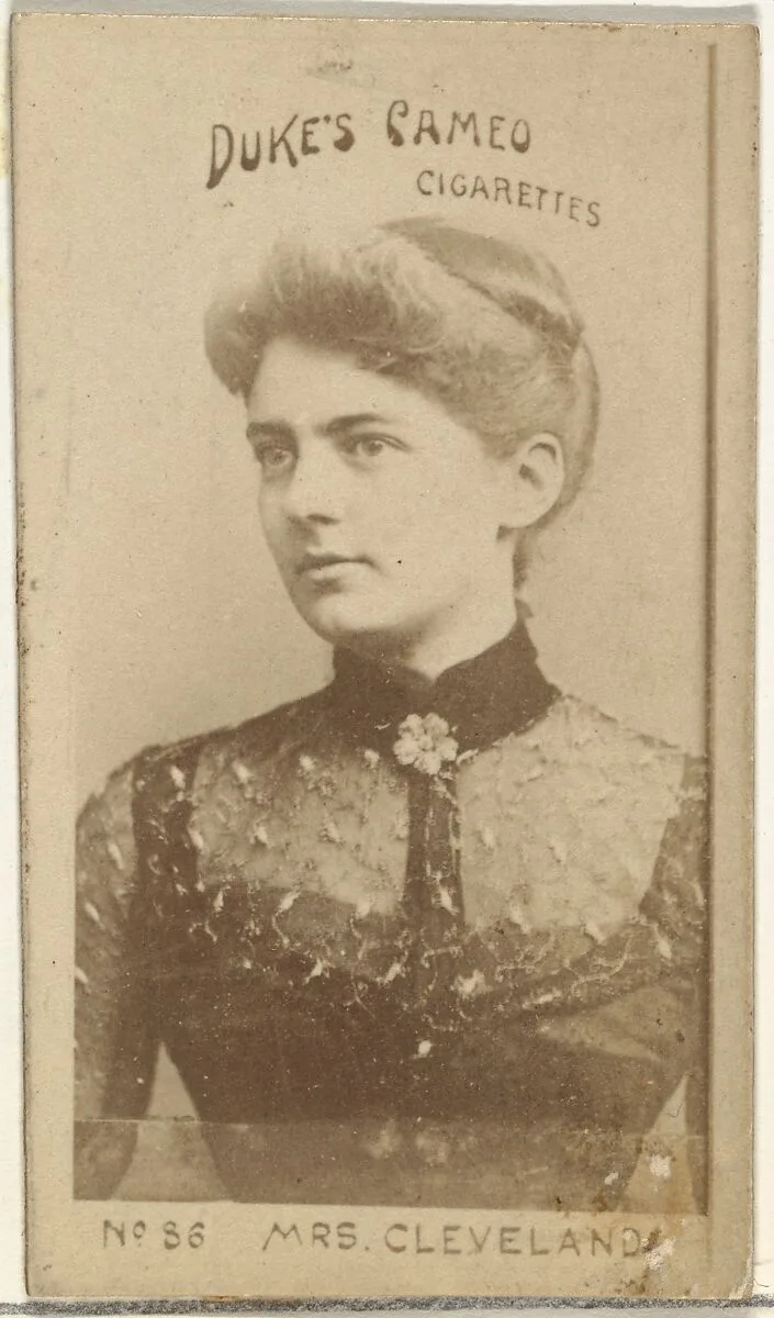 Card Number 86, Mrs. Cleveland, from the Actors and Actresses series (N145-4) issued by Duke Sons & Co. to promote Cameo Cigarettes — W. Duke, Sons & Co.