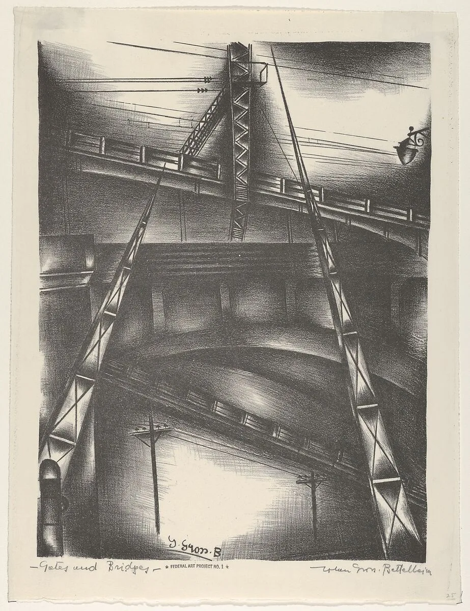 Gates and Bridges — Jolan Gross Bettelheim|WPA