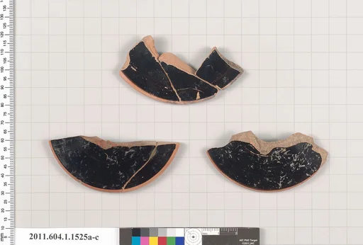 Terracotta fragments of kylikes (drinking cups)