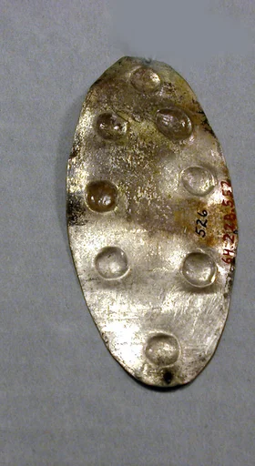 Hammered Silver Ornament with Repoussé Disks