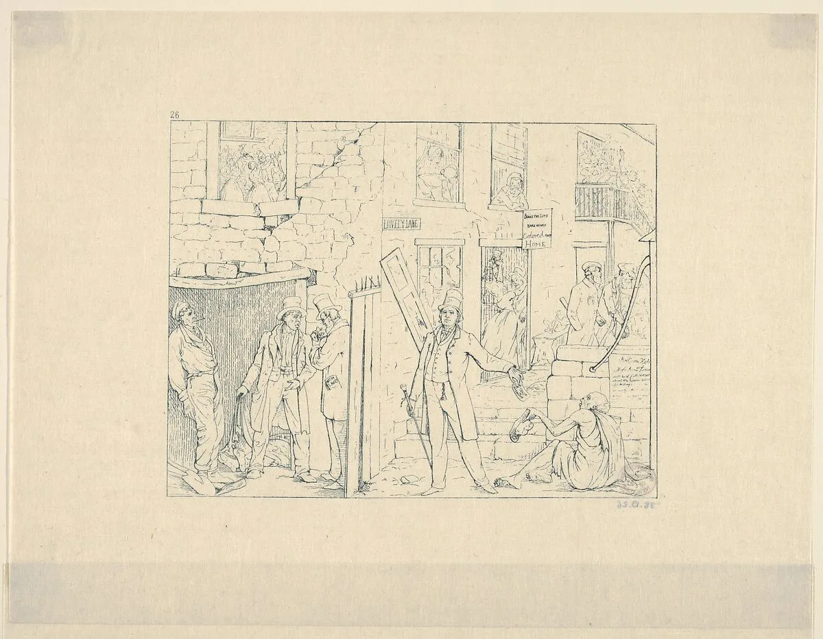 Free Negroes in the North (from Confederate War Etchings) — Adalbert John Volck