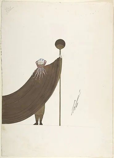 "Les Noces d'Or" Triple Costume Design for "Les Mariages," George White's Scandal (right)