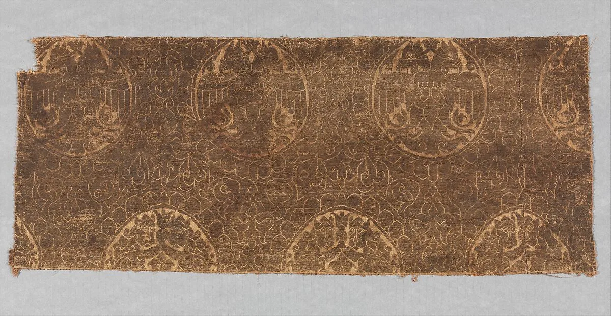 Textile Fragment with Double-Headed Eagles and Facing Lions — Unknown