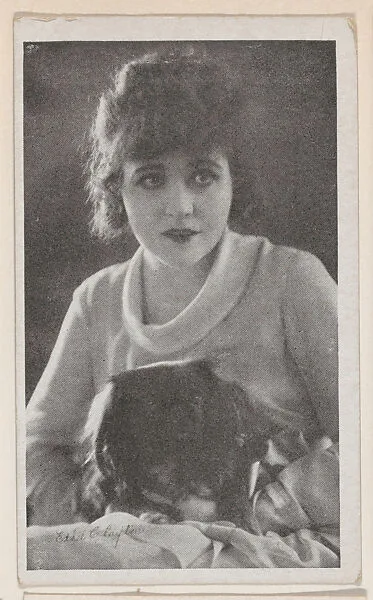 Ethel Clayton (with dog) from Kromo Gravure "Leading Moving Picture Stars" (W623) — Kromo Gravure Photo Company, Detroit, Michigan