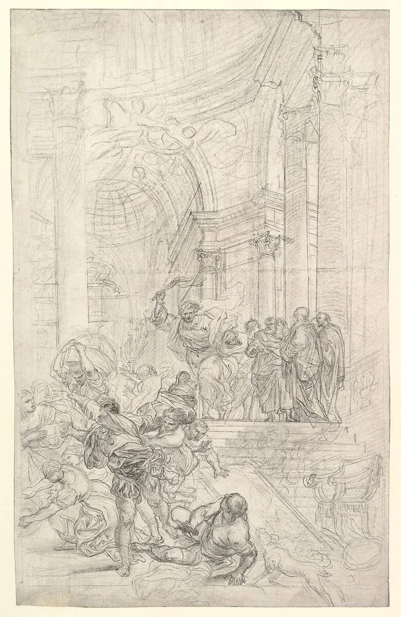 Christ Driving the Money Changers from the Temple — Lorenzo de' Ferrari