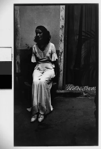 [Woman Seated Outside Doorway, Havana]