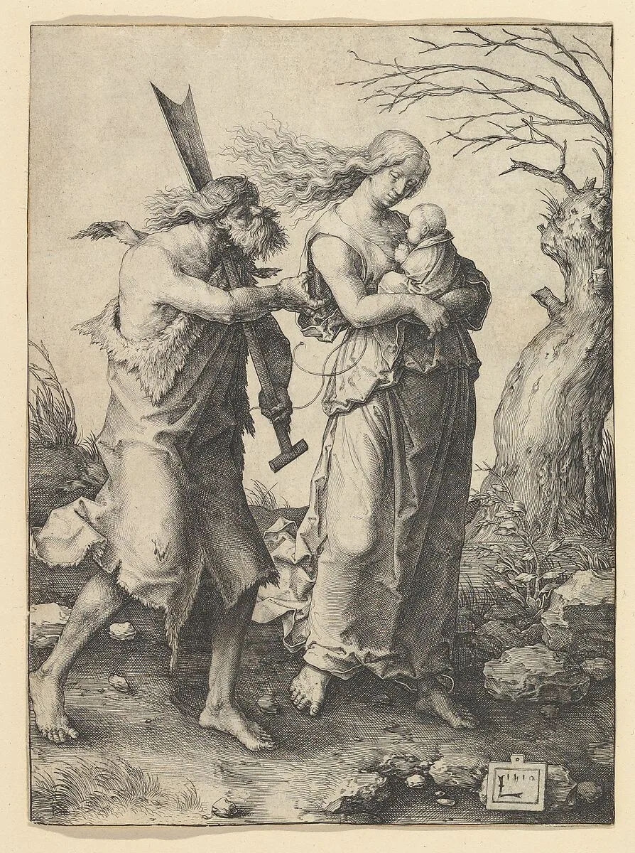 Adam and Eve after the Expulsion — Lucas van Leyden