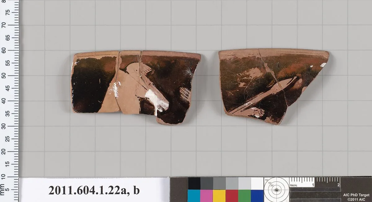 Terracotta rim fragments of a kylix (drinking cup) — Unknown