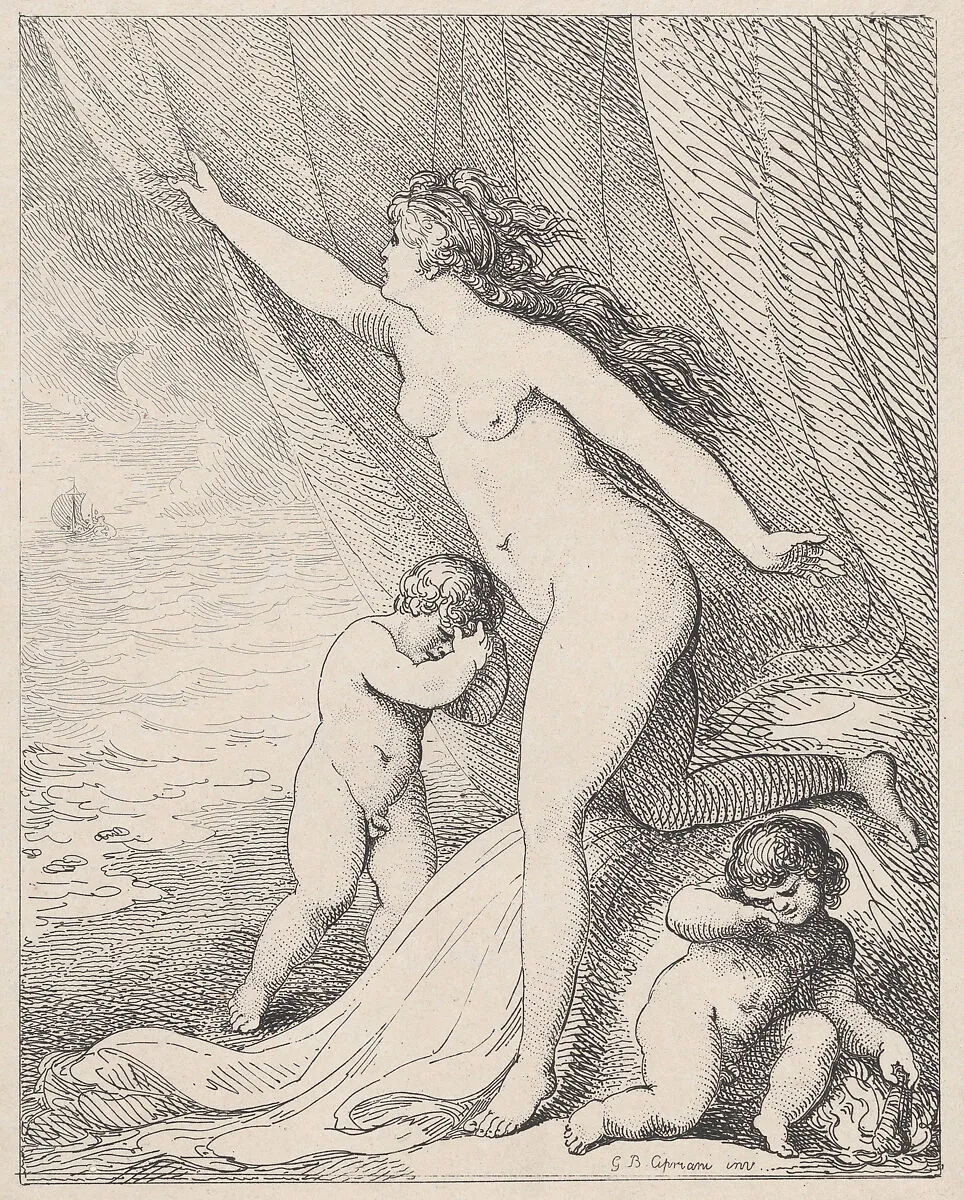 Ariadne Abandoned by Theseus — Thomas Rowlandson|Giovanni Battista Cipriani|Thomas Rowlandson