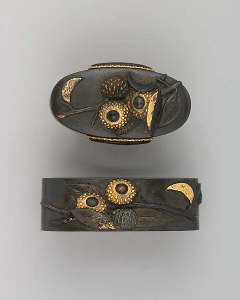 Sword-Hilt Collar and Pommel (Fuchigashira) — Unknown