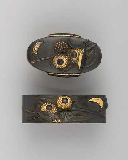 Sword-Hilt Collar and Pommel (Fuchigashira)