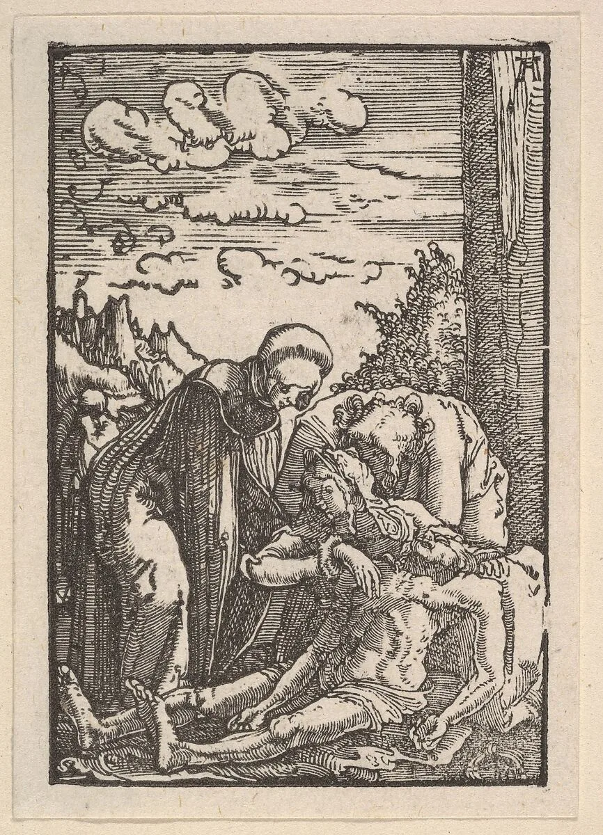 Lamentation, fromThe Fall and Salvation of Mankind Through the Life and Passion of Christ — Albrecht Altdorfer