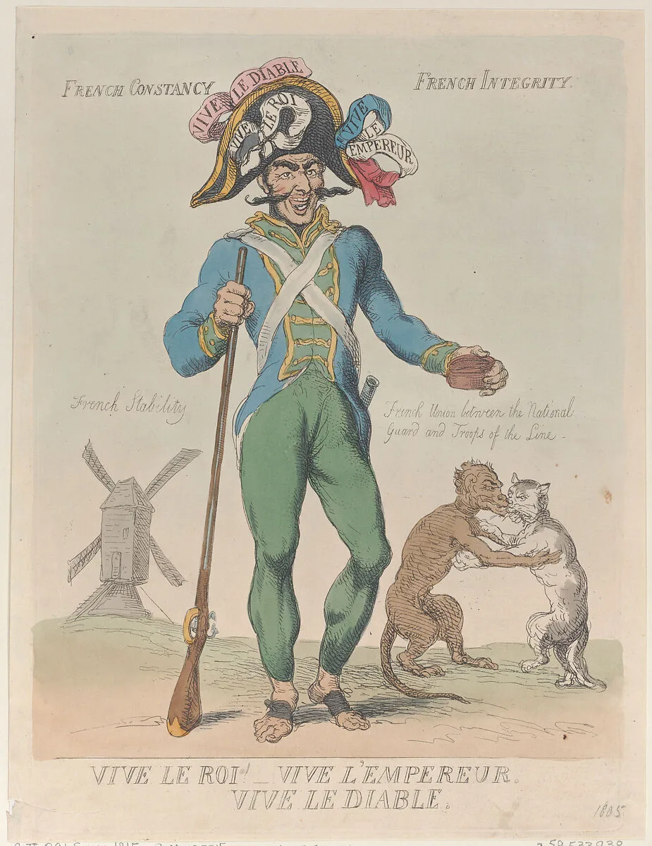 Vive Le Roi! Vive L'Empereur. Vive Le Diable. — Thomas Rowlandson|Rudolph Ackermann, London
