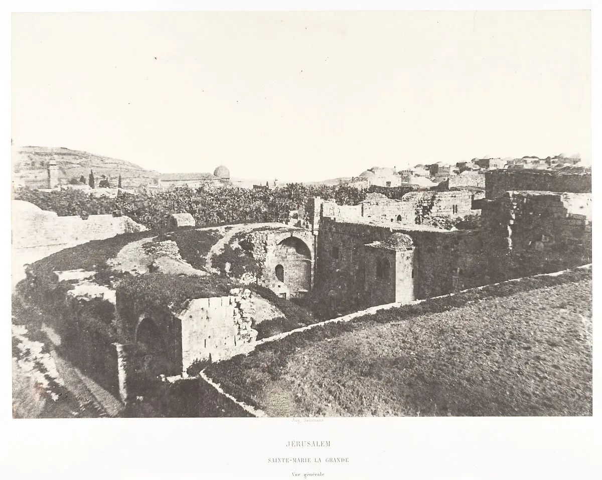 Jérusalem, Sainte-Marie-la-Grande, Vue générale — Auguste Salzmann|Imprimerie photographique de Blanquart-Évrard, à Lille