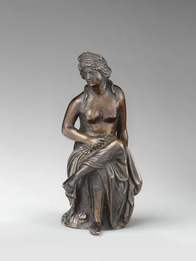 Seated goddess holding flowers (Flora?)