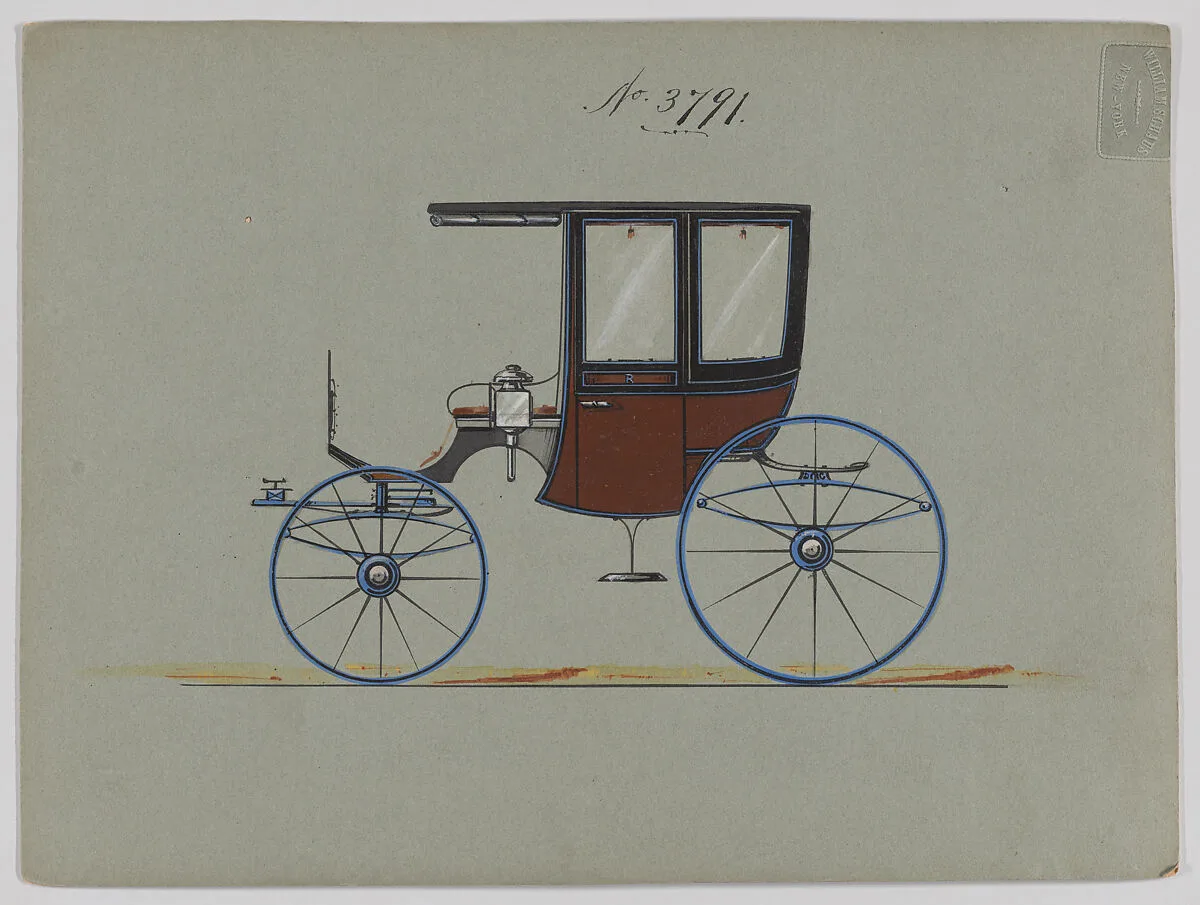 Design for 4 seat Rockaway, no. 3791 — Brewster & Co.