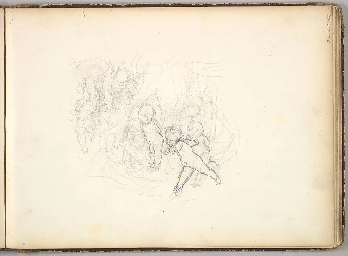 A Group of Children (in Sketch Book With Drawings on Twenty-six Leaves) — Frederic, Lord Leighton
