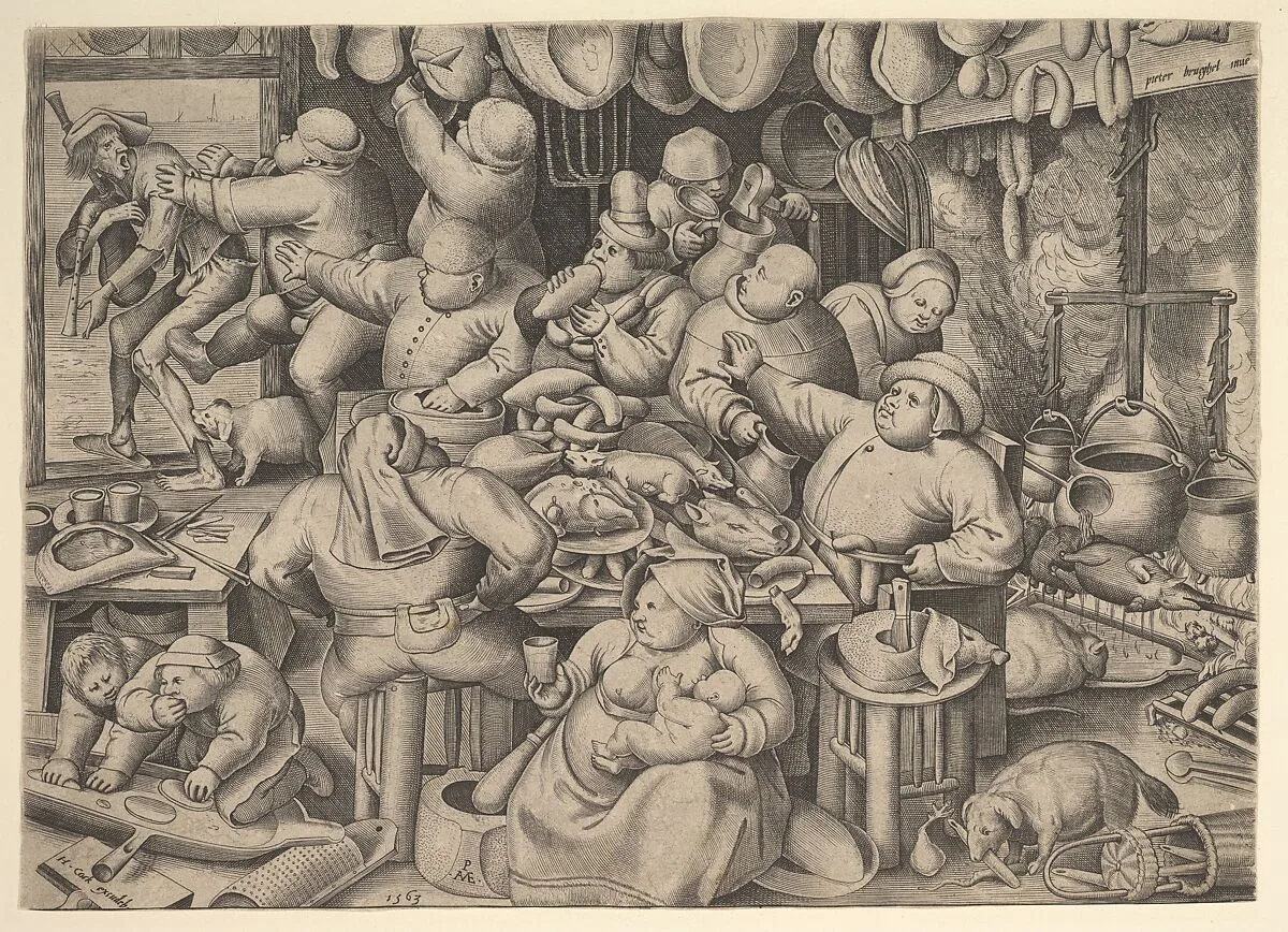 The Fat Kitchen — Pieter van der Heyden|Pieter Bruegel the Elder|Hieronymus Cock