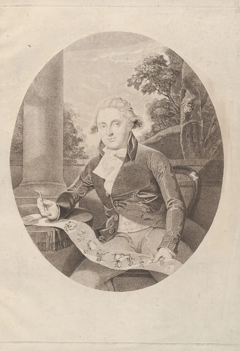 Henry William Bunbury Drawing his "Long Minuet" — Thomas Ryder I|Henry William Bunbury|Thomas Ryder I|Simon Watts|Sir Thomas Lawrence