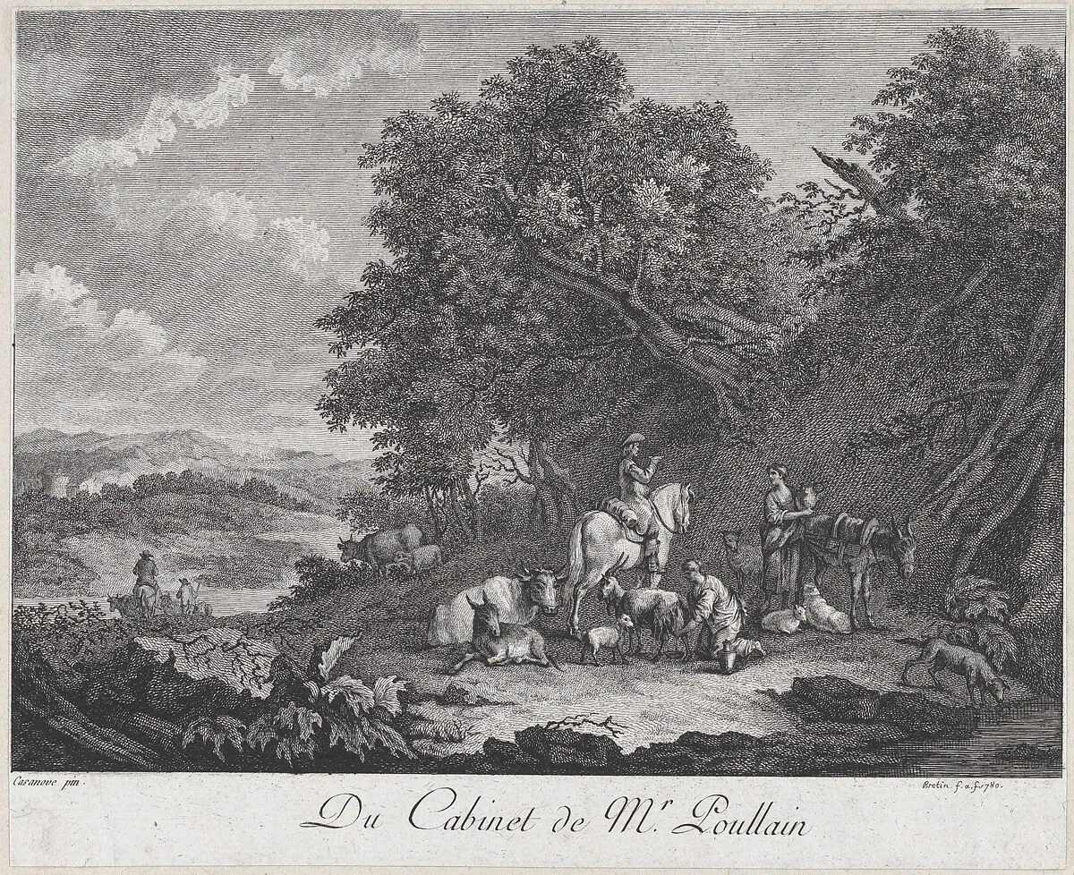 Man on Horseback Speaks to Two Shepherdess — Francesco Casanova