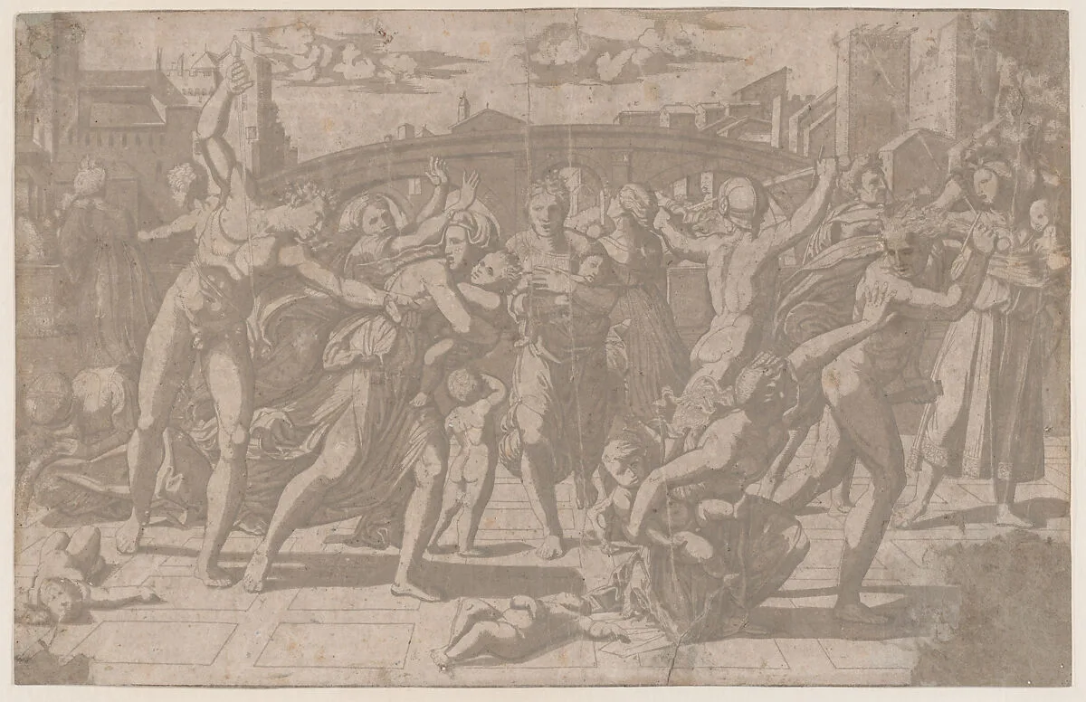 The Massacre of the Innocents — Ugo da Carpi|Raphael (Raffaello Sanzio or Santi)|Marcantonio Raimondi