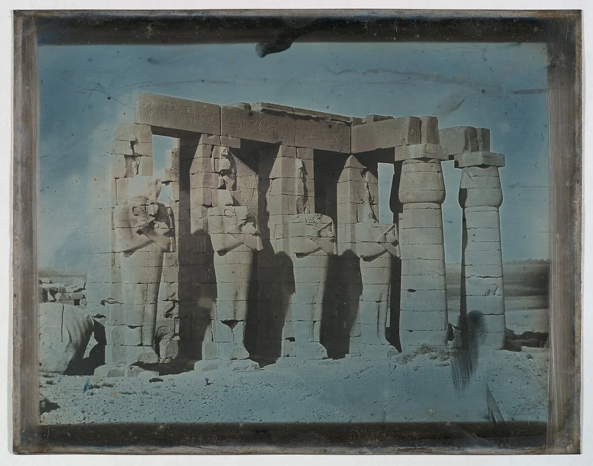 Ramesseum, Thebes (201. Thèbes. 1844. 202 Rhamséion.) — Joseph-Philibert Girault de Prangey