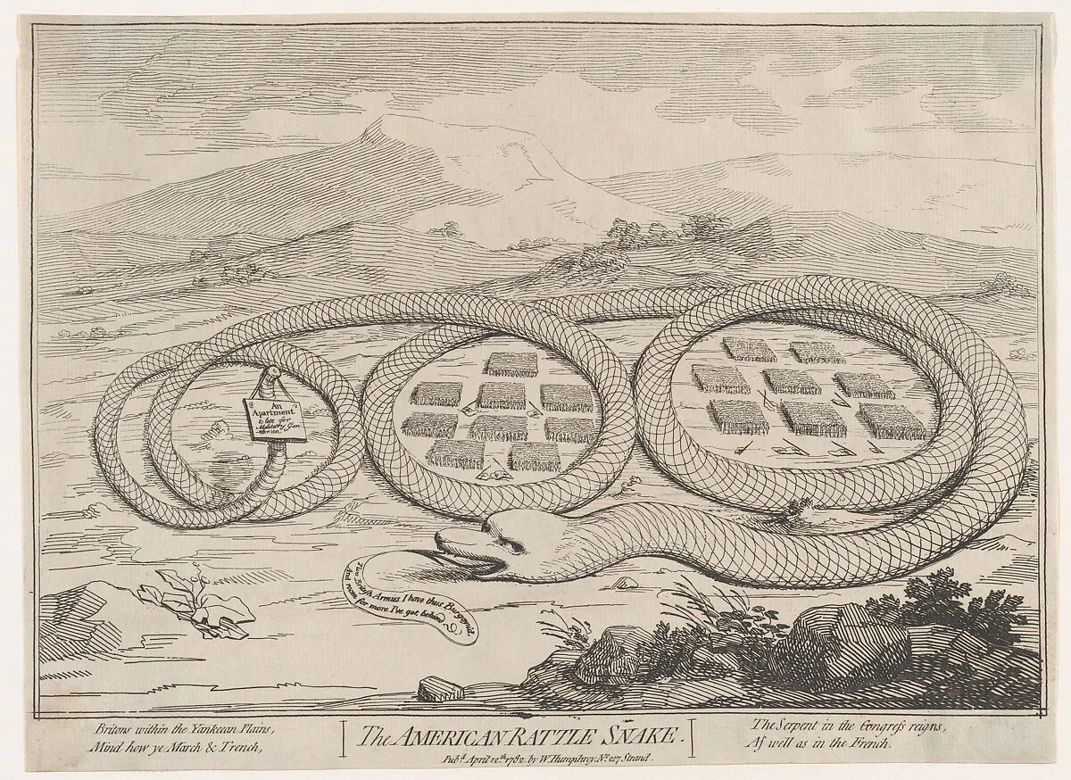 The American Rattle Snake — William Richardson|James Gillray